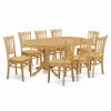 Best East West Furniture Vancouver 9-Piece Wood Dining Table And Chair Set In Oak