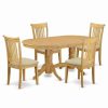 Best East West Furniture Vancouver 5-Piece Wood Dining Set With Cushion Seat In Oak