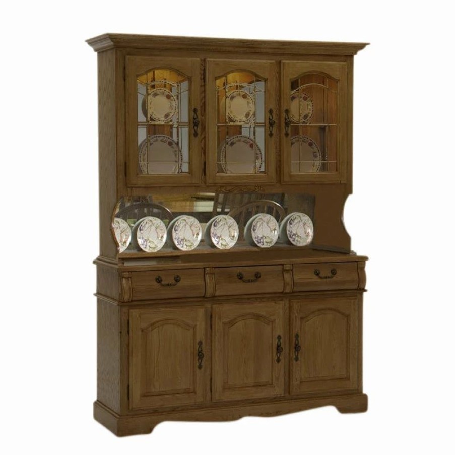 Online Intercon Furniture Classic Oak 60 China Buffet W/ Hutch In Burnished Rustic