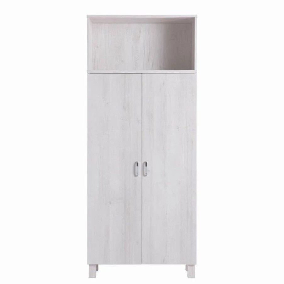 Hot Furniture Of America E-Commerce By Enitial Lab Furniture Of America Astro Contemporary Wood 5-Shelf Pantry In White Oak