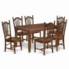 Online East West Furniture Dudley 7-Piece Wood Table And Kitchen Chair Set In Mahogany