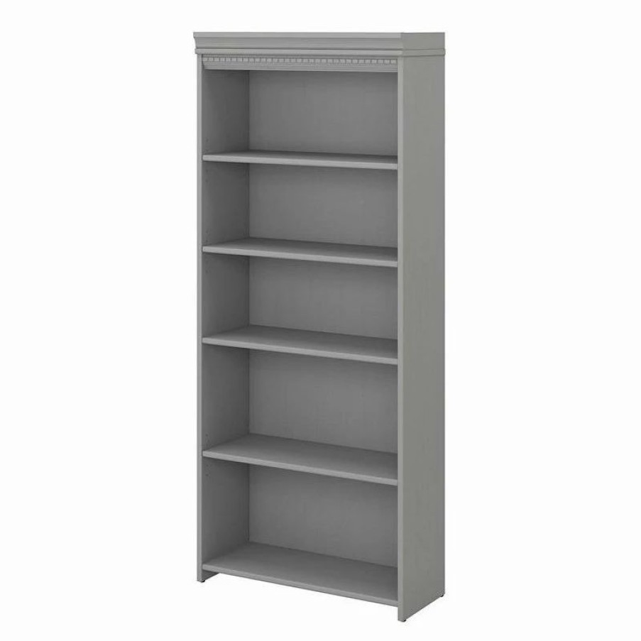 New Bush Business Furniture Bush Furniture Fairview 5 Shelf Bookcase In Cape Cod Gray