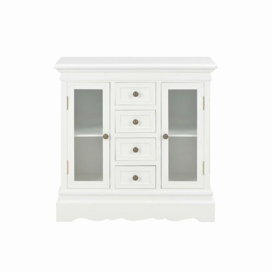 Wholesale Vida Xl International B.V. Vidaxl Solid Pine Wood Sideboard White 27.6 Sturdy Storage Cabinet Furniture