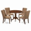 Online East West Furniture Hartland 5-Piece Wood Dining Set In Mahogany/Light Sable