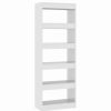 Clearance Vida Xl International B.V. Vidaxl Book Cabinet/Room Divider High Gloss White Engineered Wood Furniture