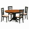 Hot East West Furniture Kenley 5-Piece Wood Kitchen Set In Black/Cherry