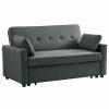 Hot Devion Furniture Fabric Loveseat Pull Out Sleeper Sofa Bed-Gray