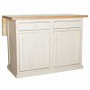 Best Eagle Furniture Coastal 51 Kitchen Island, Bright White