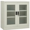 Online Vida Xl International B.V. Vidaxl Office Cabinet Light Gray 35.4 Steel File Storage Cabinet Furniture