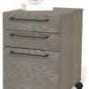 Online Unique Furniture 3-Drawer Mobile Pedestal File With Castors In Gray