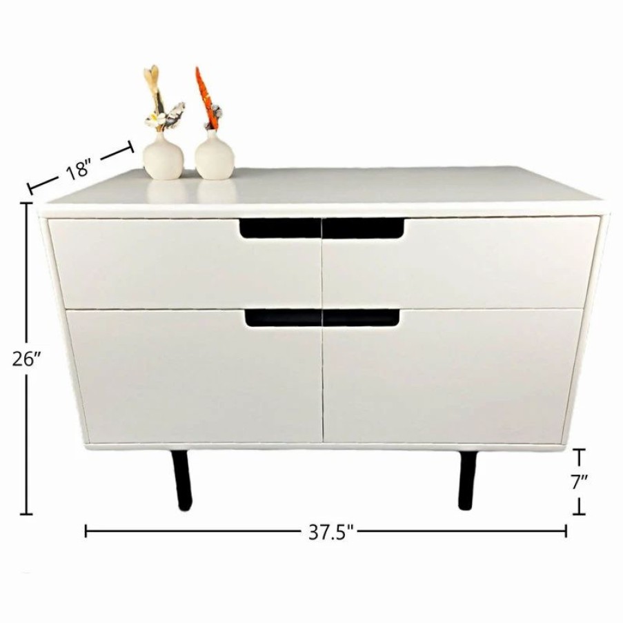 Online Pow Furniture Dornan Minimal Modern Multipurpose Cabinet, White