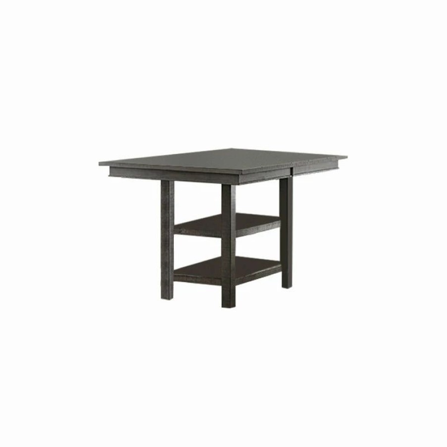 Hot Progressive Furniture Willow Rectangular Counter Table, Distressed Dark Gray